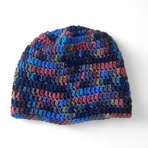 Handmade Crochet Beanie Hat Multi Color Women's